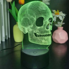 3D LED Halloween Schädel Lampe - Energiesparende Outdoor Nachtleuchte, Geschenk & Deko
