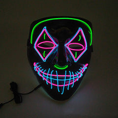 Halloween LED Leuchtmaske - Ideal für Karneval, Kostümpartys und Verkleidungen