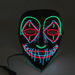 Halloween LED Leuchtmaske - Ideal für Karneval, Kostümpartys und Verkleidungen