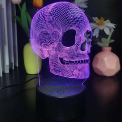 3D LED Halloween Schädel Lampe - Energiesparende Outdoor Nachtleuchte, Geschenk & Deko