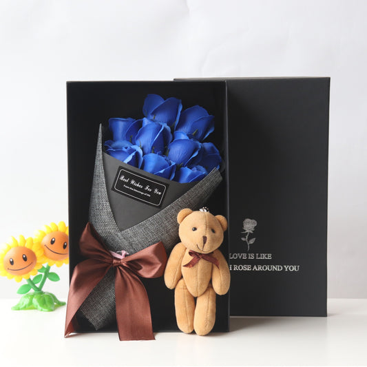 Rosenstrauß für den Valentinstag - Seifenblumen