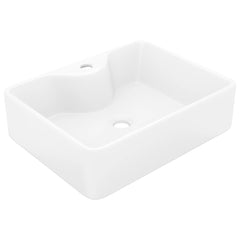 Square ceramic washbasin with tap hole