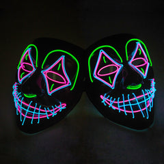 Halloween LED Leuchtmaske - Ideal für Karneval, Kostümpartys und Verkleidungen