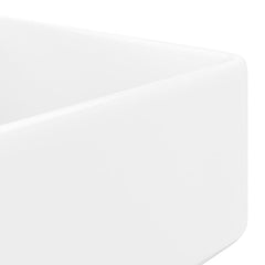 Square ceramic washbasin with tap hole
