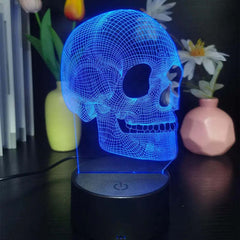 3D LED Halloween Schädel Lampe - Energiesparende Outdoor Nachtleuchte, Geschenk & Deko