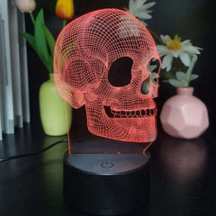 3D LED Halloween Schädel Lampe - Energiesparende Outdoor Nachtleuchte, Geschenk & Deko
