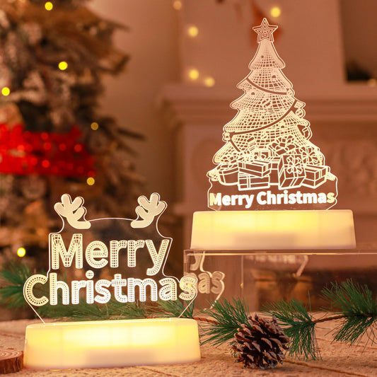 3D LED Acryl Nachtlampe - Weihnachtsdeko & Geschenk