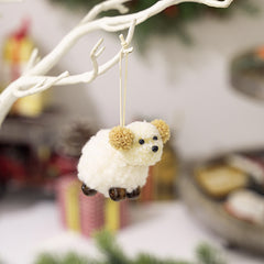 Weihnachtsdekoration - Plüsch Filz-Hund-Anhänger