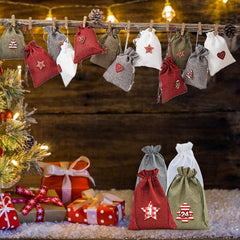 Weihnachtsdekoration - Hängender Adventskalender