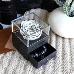 Ewige Blumen Rosen Schmuckschatulle für Geburtstagsgeschenke, Valentinstag, Hochzeitsgeschenke