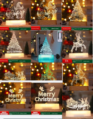 3D LED Acryl Nachtlampe - Weihnachtsdeko & Geschenk