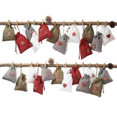 Weihnachtsdekoration - Hängender Adventskalender