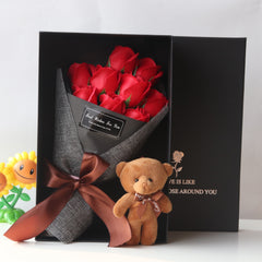 Rosenstrauß für den Valentinstag - Seifenblumen