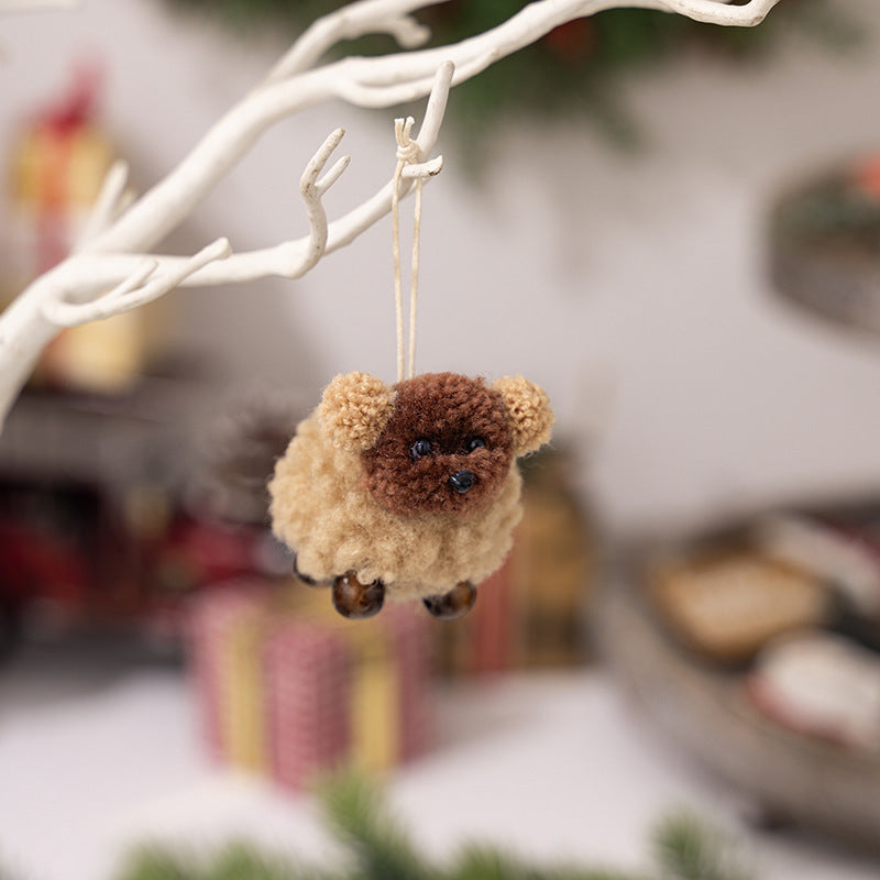 Weihnachtsdekoration - Plüsch Filz-Hund-Anhänger