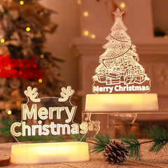 3D LED Acryl Nachtlampe - Weihnachtsdeko & Geschenk