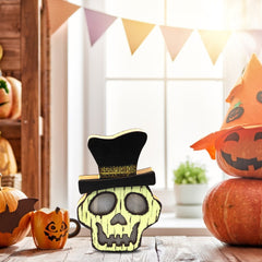 Kreative Halloween Holz-Kürbis-Lampe - Halloween-Dekoration