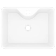 Square ceramic washbasin with tap hole